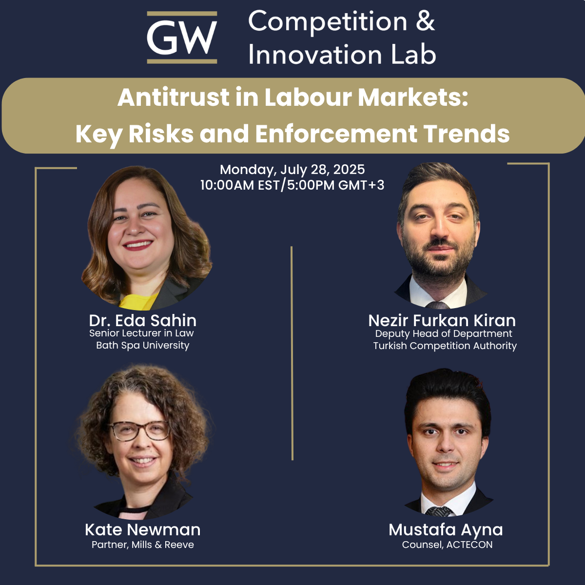 Webinar Flyer for Antitrust in Labour Markets