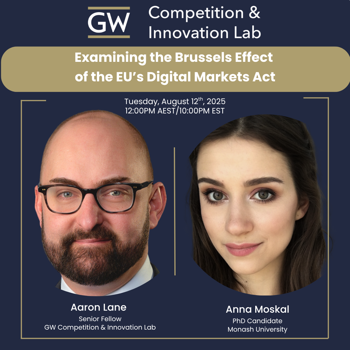 webinar flyer for brussels effect/digital markets act