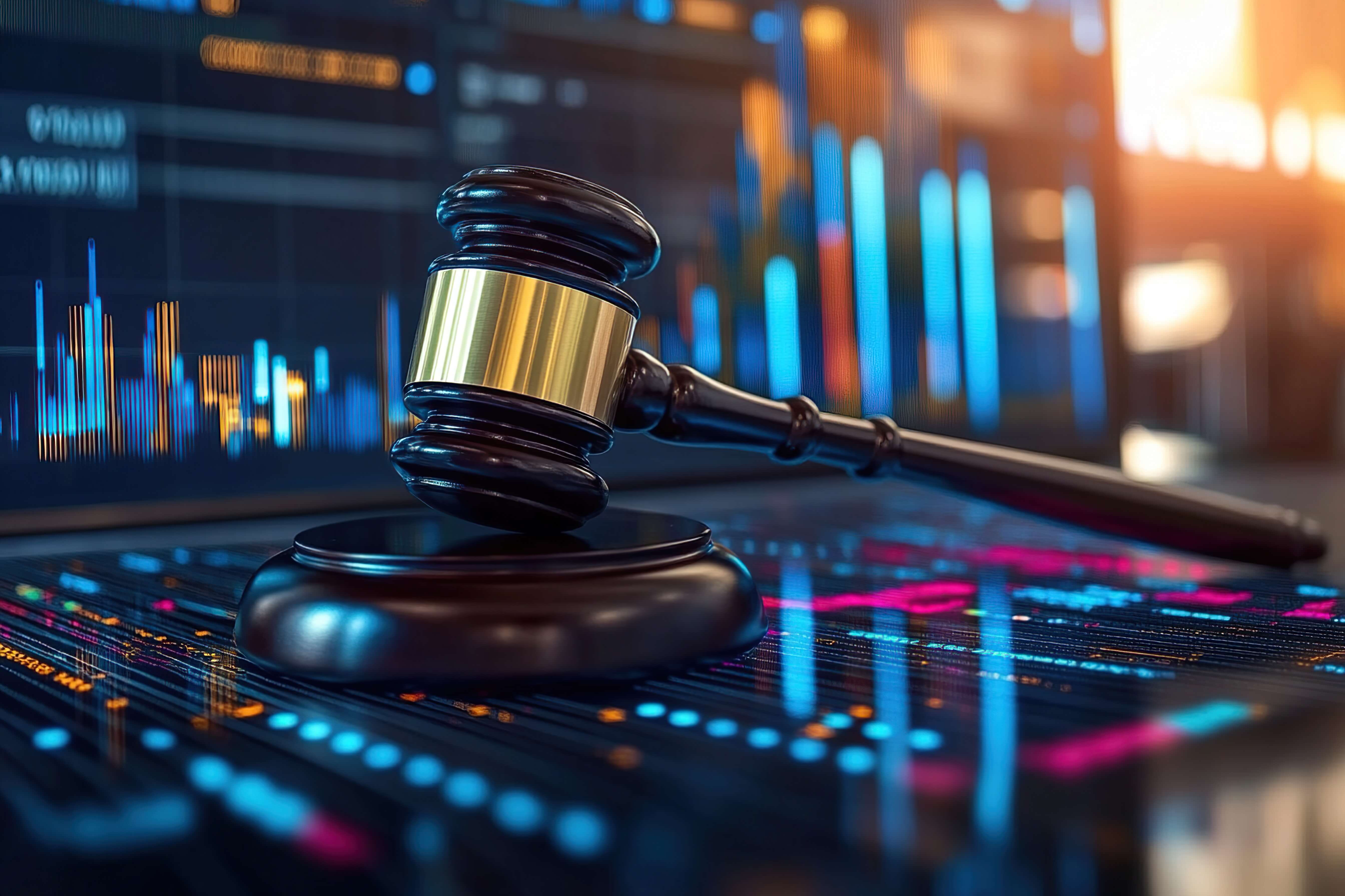 gavel in digital space