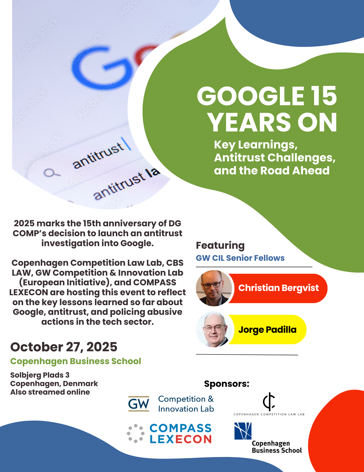 Google 15 Years On Event Flyer with description available in text on site
