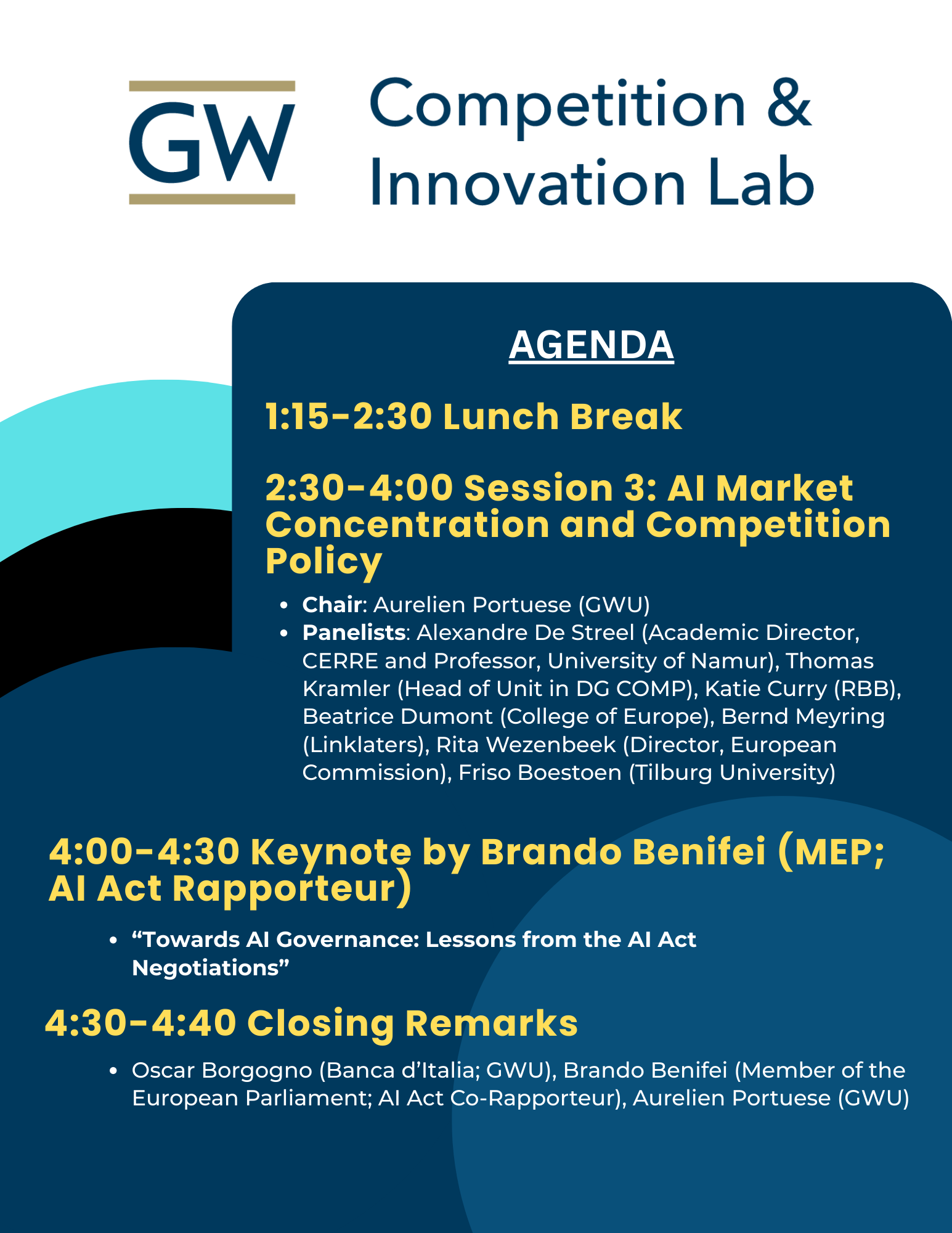 Agenda for conference in Brussels. The agenda is available as text on the site as well