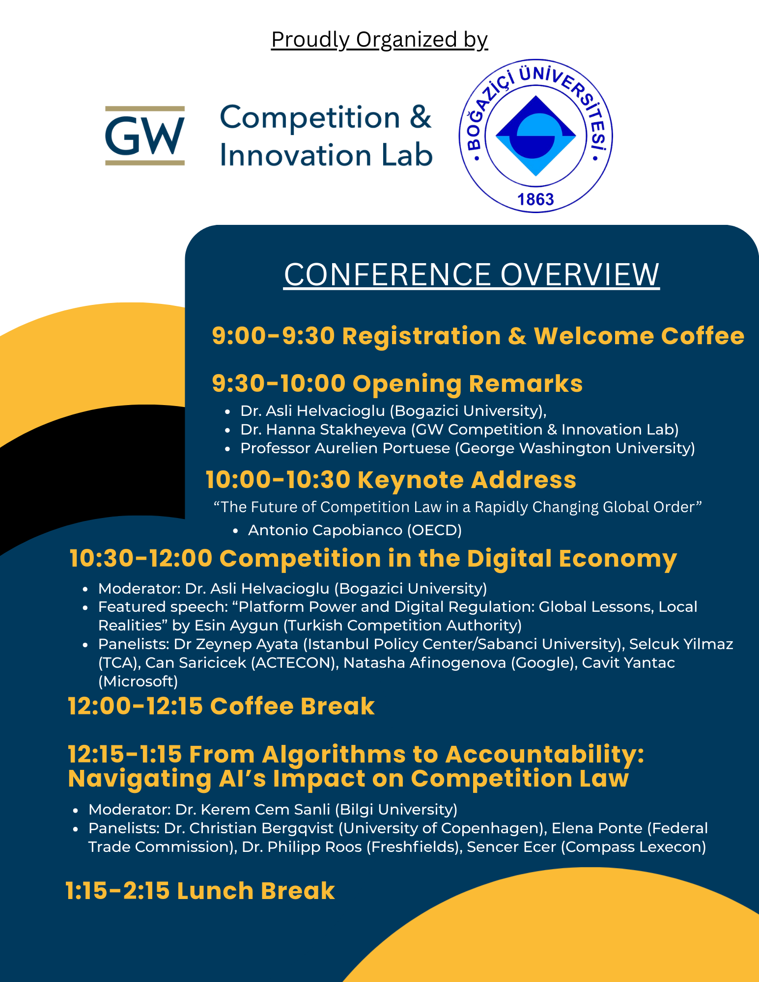 Agenda for conference in Turkey. The agenda is available as text on the site as well