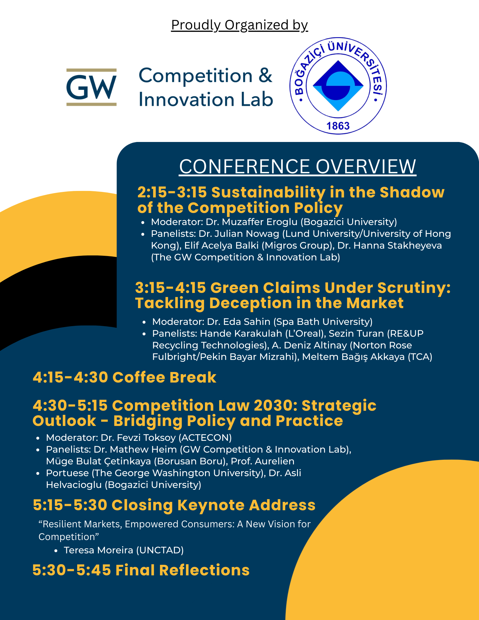 Agenda for conference in Turkey. The agenda is available as text on the site as well