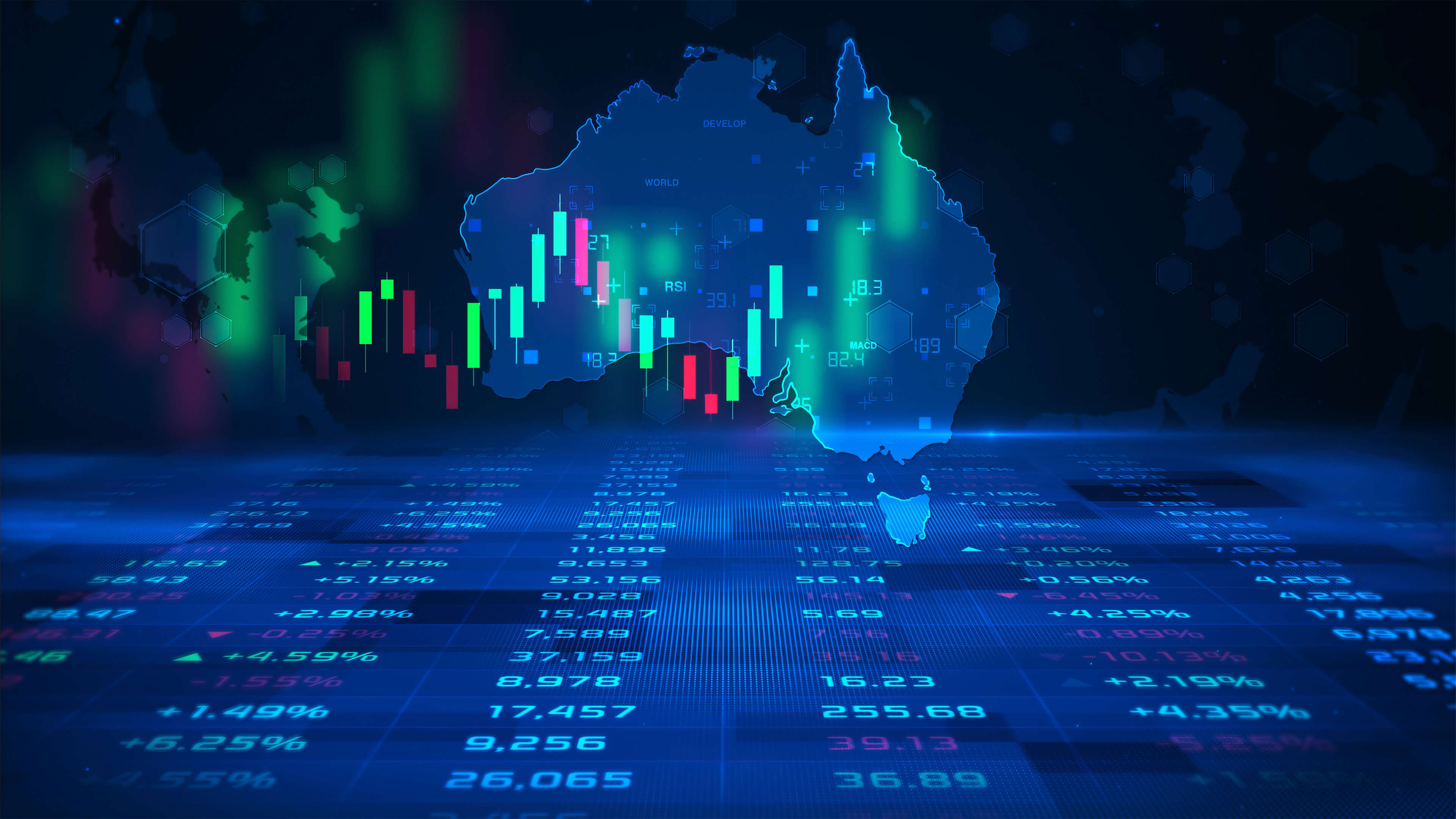 an image of the australian map overlaid on a digital space representing cyberspace