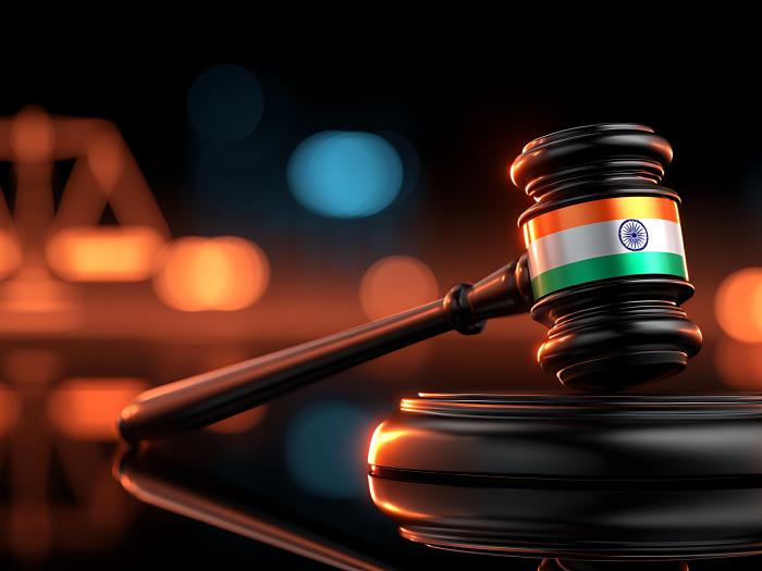 Gavel with India Flag on it
