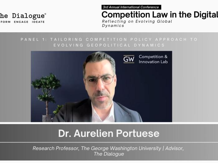 Aurelien speaking virtually at event
